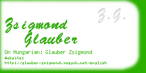 zsigmond glauber business card